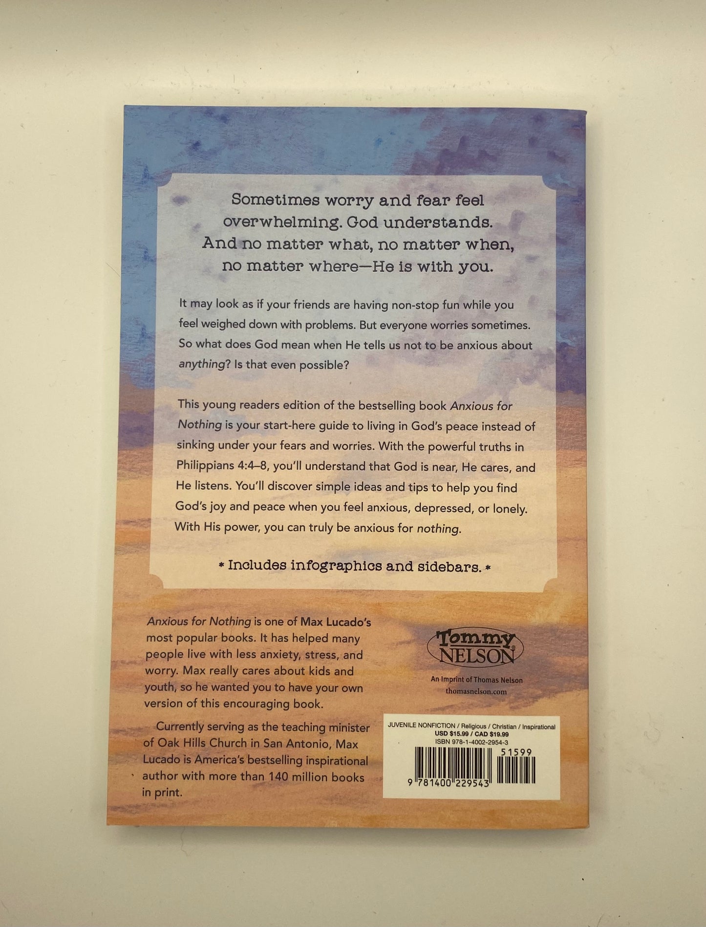 Anxious For Nothing by Max Lucado